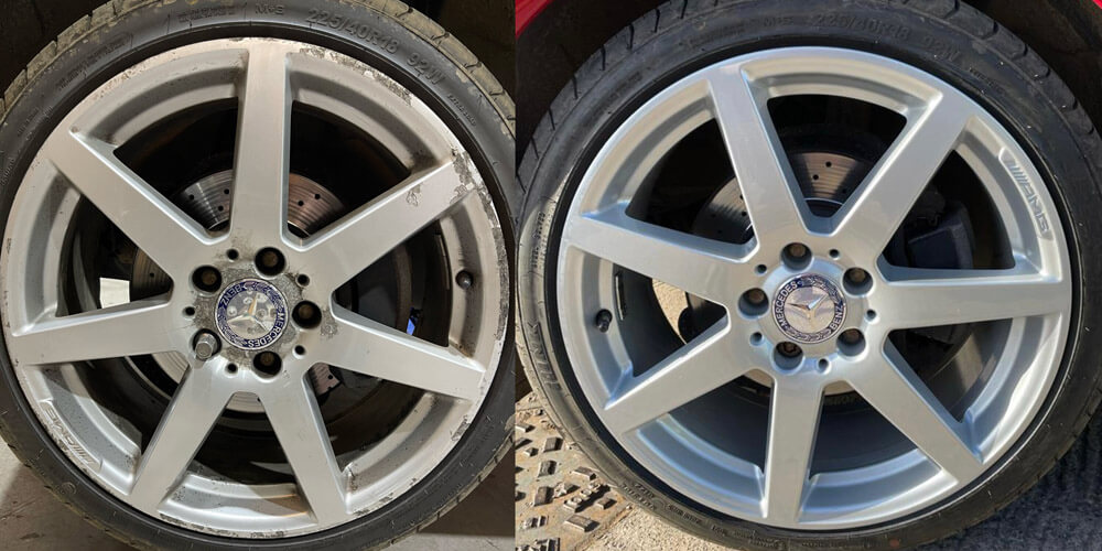 Mercedes alloy wheel refurbishment at Premier Wheels Midlands