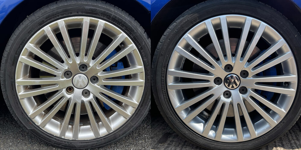 VW alloy wheels refurb at Premier Wheels Midlands