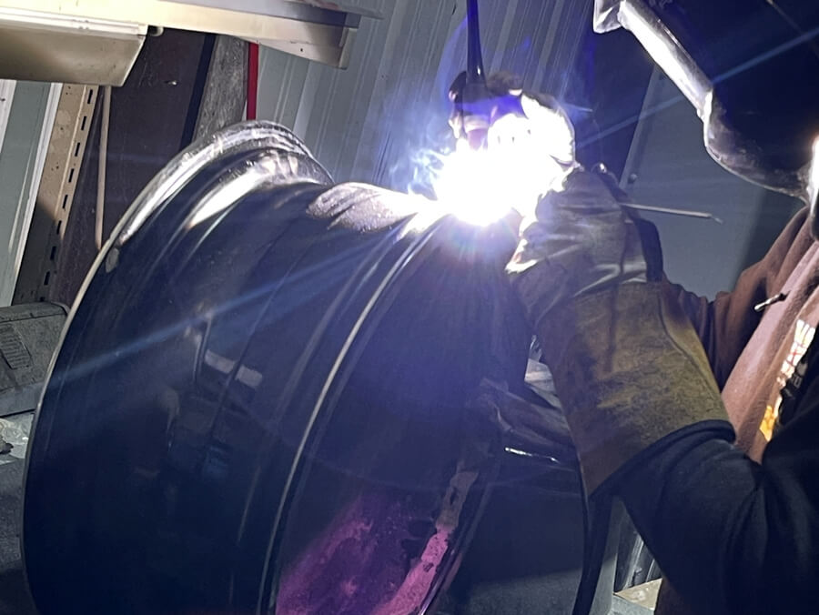 Welding Alloy Wheel repair at Premier Wheels Midlands n Pershore